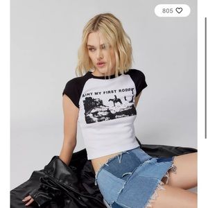 Urban Outfitters Ain’t My First Rodeo Raglan Baby Tee